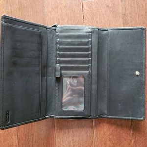 Black leather Coach wallet